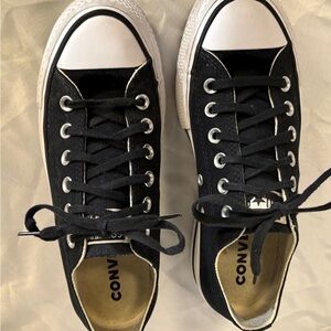 Converse Black and White Low Top Canvas Sneakers